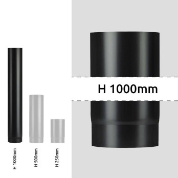 Roura 120mm/100cm/1,2mm smaltovaná černá