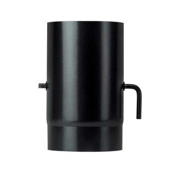 Roura 150mm/25cm - klapka/1,2mm smaltovaná černá