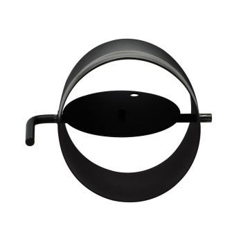 Roura 150mm/25cm - klapka/1,2mm smaltovaná černá