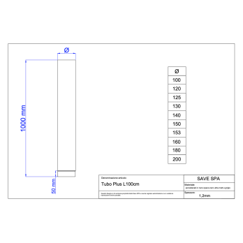 Roura 150mm/100cm/1,2mm smaltovaná černá