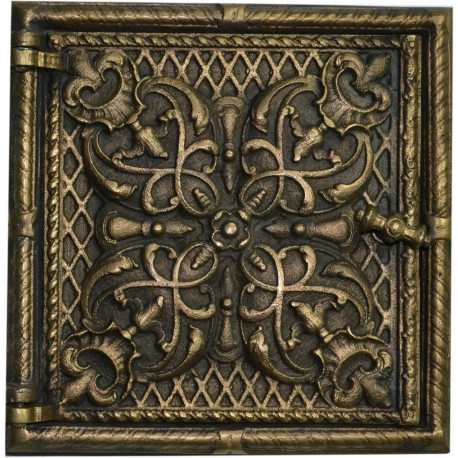 Dvířka komínová  - ORNAMENT - nr.41-mosaz