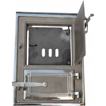 Litinová dvířka kuchyňská - HLADKÁ 3 - střední - nikl