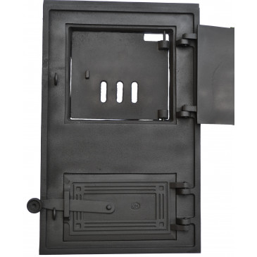 Litinová dvířka kuchyňská - HLADKÁ 4 - KO - černá