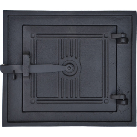 Litinová dvířka kuchyňská -KLASIK T- dělená  VELKÁ černá