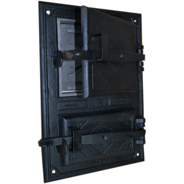 Litinový kamnový štít  - DUET - černý