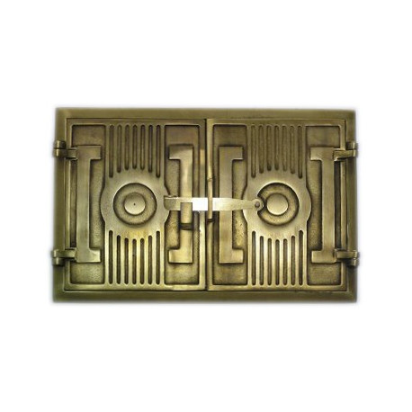 Pec litinová - HRANA - malá - mosaz + NEREZ tělo