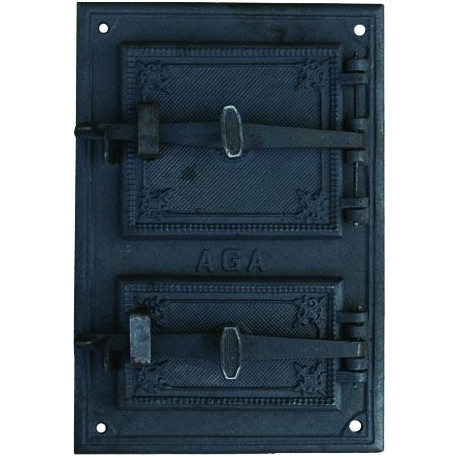 Litinový kamnový štít hermetický – RETRO I.-černý