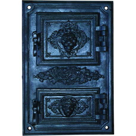 Litinový kamnový štít  - LEV - černá