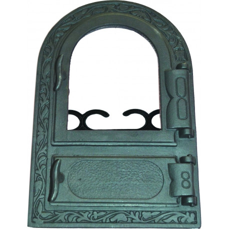 Litinový kamnový štít hermetický prosklený ANETA