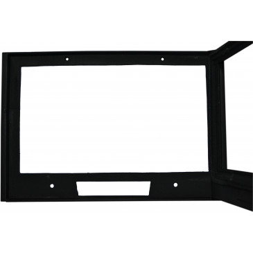 Litinová dvířka GOLF - prosklená s regulací vzduchu-černá