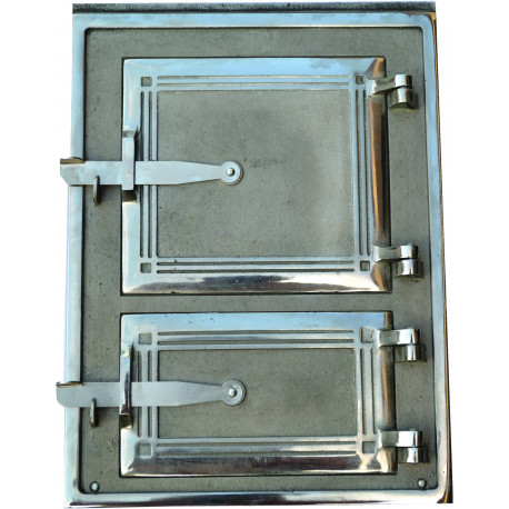 Litinová dvířka kuchyňská - HLADKÁ 3 - střední - nikl