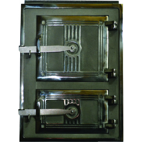 Litinová dvířka kuchyňská - 2T - malá - nikl