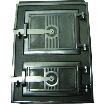 Litinová dvířka kuchyňská - 3T - střední - nikl