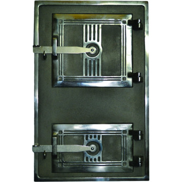 Litinová dvířka kuchyňská  - 4T - velká - nikl