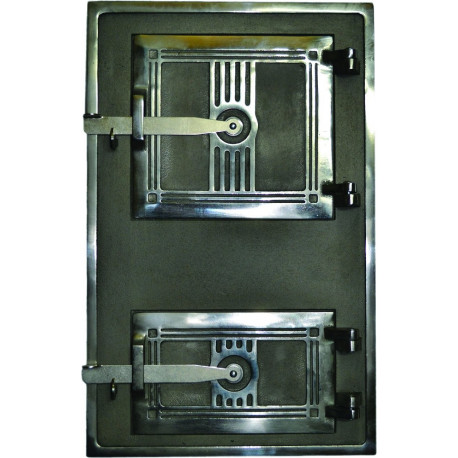 Litinová dvířka kuchyňská  - 4T - velká - nikl