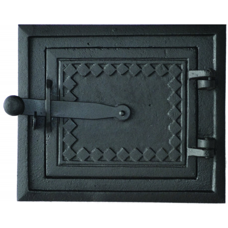 Litinová dvířka kuchyňská dělená - VZOR- VELKÁ-černá