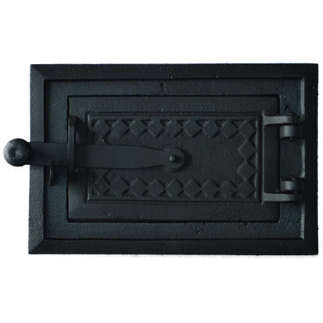 Litinová dvířka kuchyňská dělená - VZOR -  MALÁ-černá