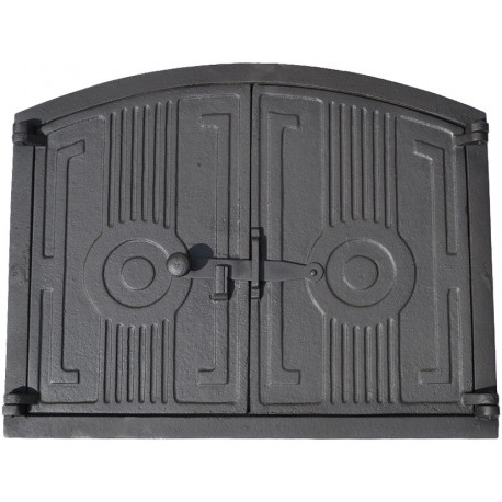 Dvířka chlebová,pecová-OBLOUK-dvoukřídlá -NIKL