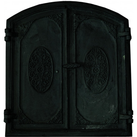 Dvířka pecová - udírenská -GOLEM-černá