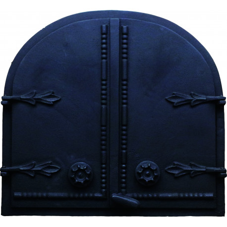 Dvířka udírenská,pecová - NINE - s regulací - 560*530 mm - oblouk-černá