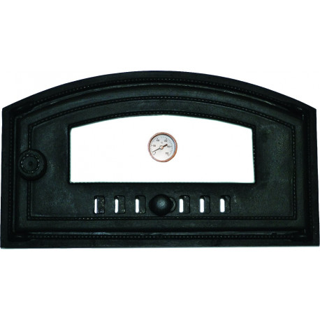 Pizza dvířka - SICILIA - pravá,prosklená-černá+teploměr