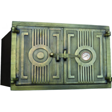 Pec litinová - HRANA - malá-mosaz+NEREZ tělo+teploměr