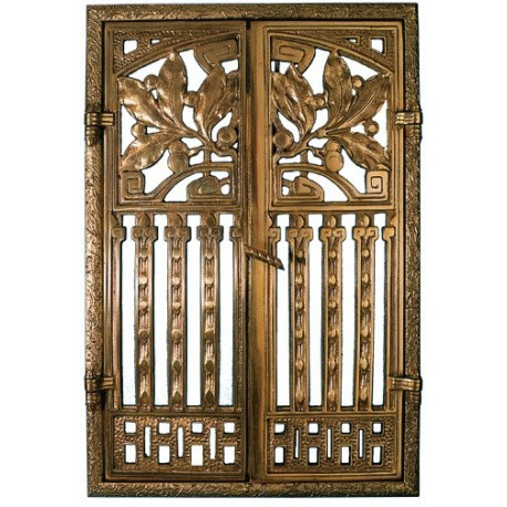 Litinová dvířka krbová  - nr.4-mosaz -  360 x 550