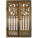 Litinová dvířka krbová  - nr.4-mosaz -  360 x 550