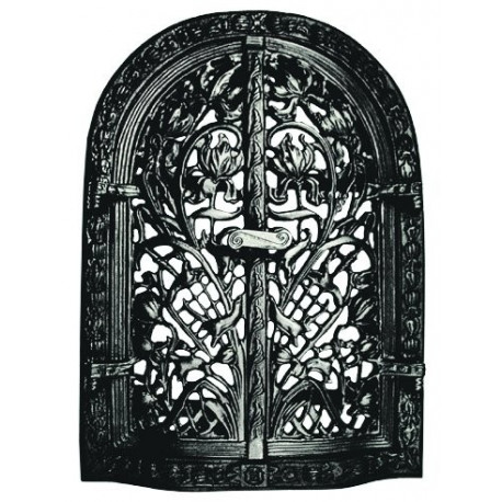 Litinová dvířka krbová  - nr.8-černá -  360 x 550