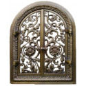 Litinová dvířka krbová  - nr.37 - mosaz -  340 x 440