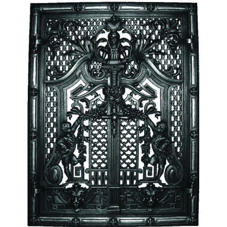 Litinová dvířka krbová  - nr.44 -černá -  460 X 600 