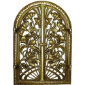 Litinová dvířka krbová  - nr.49 -mosaz -  360 x 550