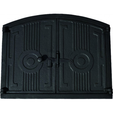 Pec litinová - OBLOUK-černá+NEREZ. tělo