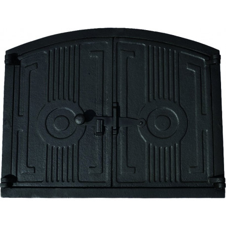 Pec litinová - OBLOUK-černá+NEREZ. tělo