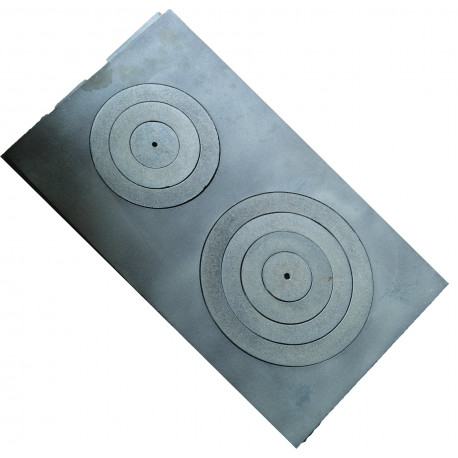 Litinová plotna LT 900 x 525 kamnová široká se 2, otvory