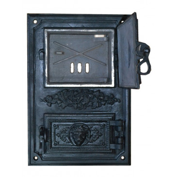 Litinový kamnový štít  - LEV - černá