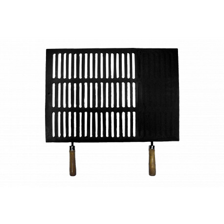 Grilovací rošt s ručkou nr.5 - 1/3 pevná,velký- 525 x 375 +120 ručky / 10 mm