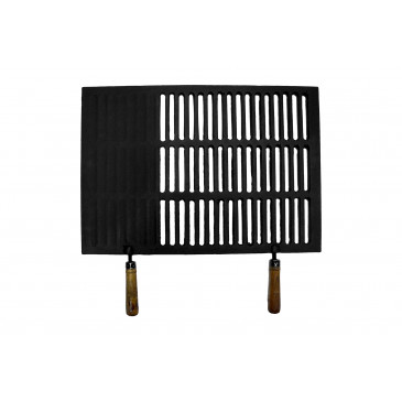 Grilovací rošt s ručkou nr.5 - 1/3 pevná,velký- 525 x 375 +120 ručky / 10 mm