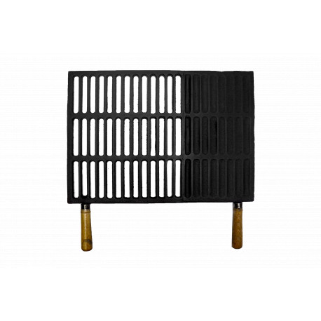 Grilovací rošt s ručkou nr.2- 1/3 plná,malý- 460 x 330+120 ručky / 10 mm