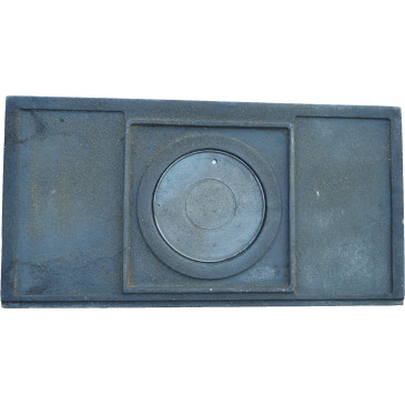 Litinová plotna 630x315 kamnová široká s 1,otvorem