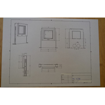 Litinová dvířka DARIA s dvojsklem 400*385mm