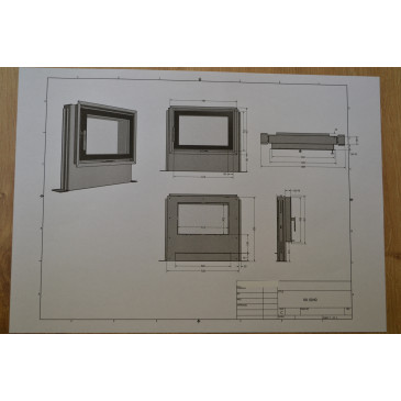 Litinová dvířka DAISY s dvojsklem 600*400mm