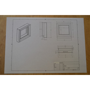 Litinová dvířka JORGA s jednosklem 400*385mm