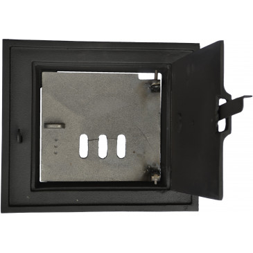 Litinová dvířka kuchyňská -KLASIK T- dělená  VELKÁ nikl