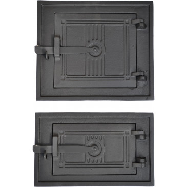 Litinová dvířka kuchyňská -KLASIK T - dělená  MALÁ - nikl