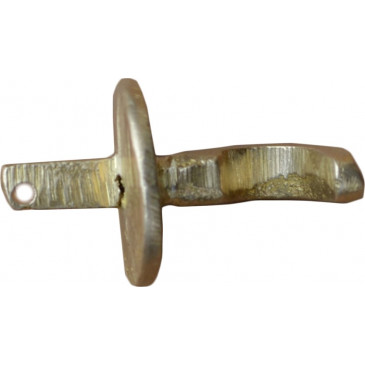 Háček na kachlovou pec - mosaz