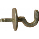 Háček na kachlovou pec - mosaz
