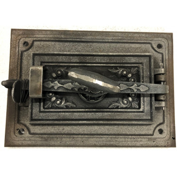 Litinová dvířka  ŽARKO-horní-velká -s těsnící šňůrou - černá