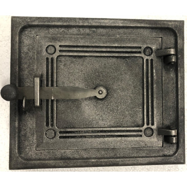 Litinová dvířka kuchyňská dělená  - HLADKÁ - ŽA- VELKÁ - černá