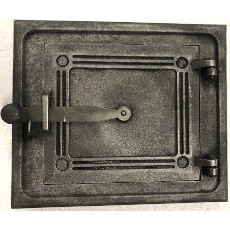 Litinová dvířka kuchyňská dělená  - HLADKÁ - ŽA- VELKÁ - černá